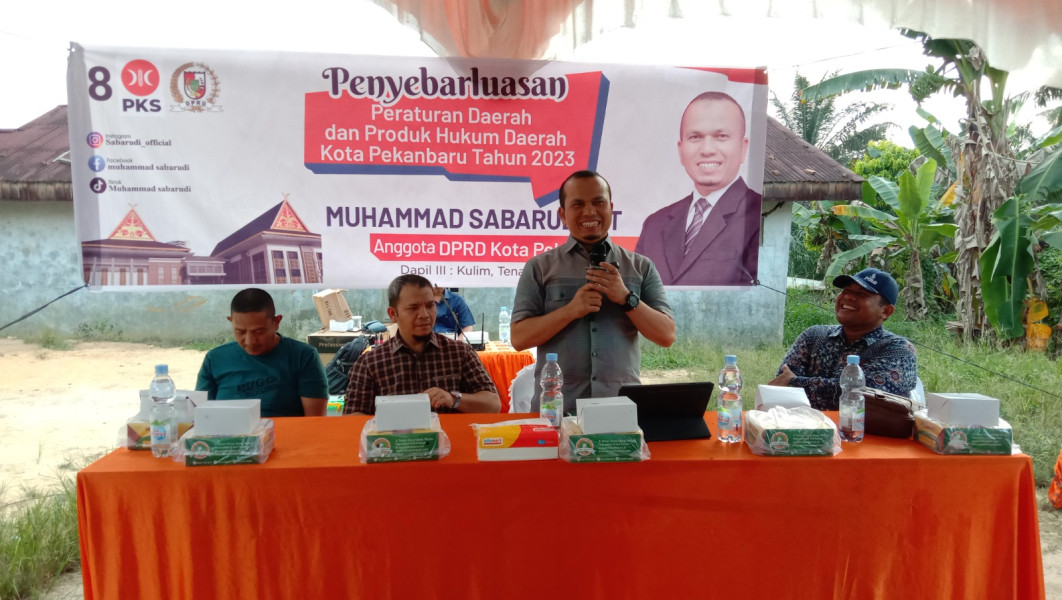 Ketua DPRD Pekanbaru M Sabarudi Laksanakan Penyebarluasan Perda di Sialang Sakti