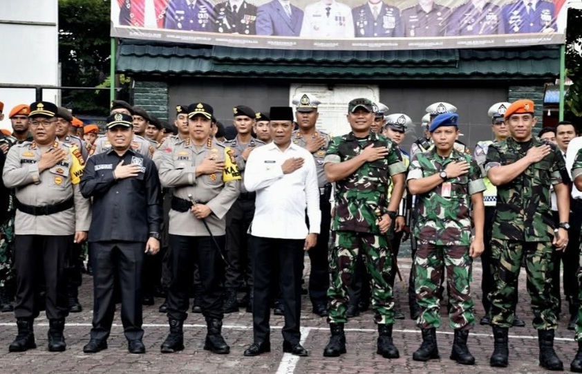 Ketua DPRD Pekanbaru Hadiri Apel Sinergitas Pemilu Damai