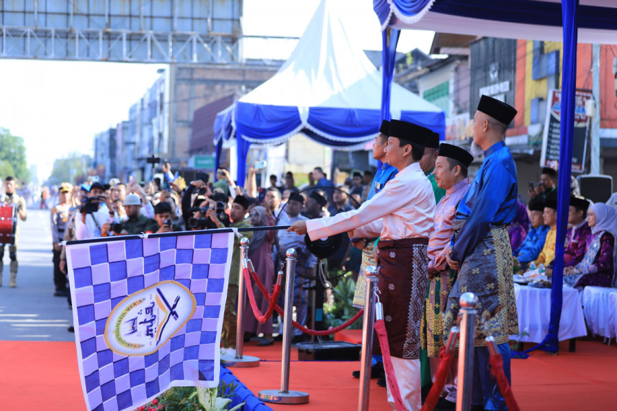 Kontingen Pekanbaru Meriahkan Pawai Taaruf MTQ Provinsi Riau ke-42 di Kota Dumai