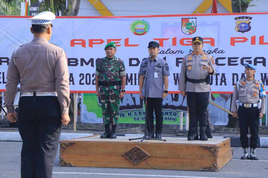 Apel Tiga Pilar di Pekanbaru: Persiapan Pilkada dan Peringatan HUT Kemerdekaan RI